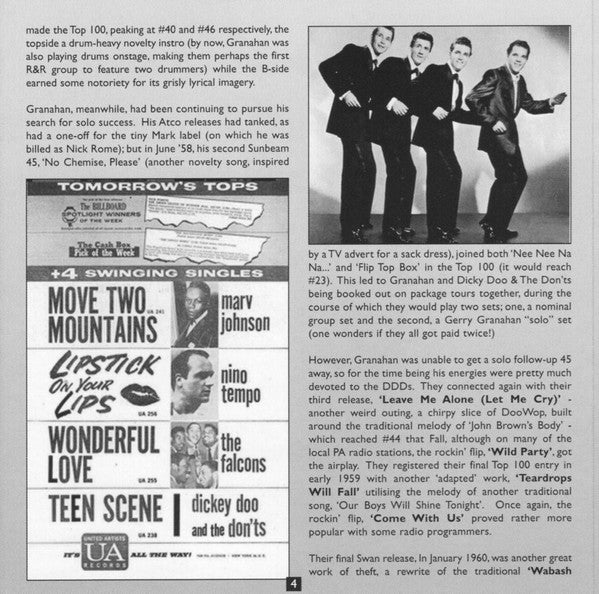 Dicky Doo & The Don'ts : Madison And Teen Scene (CD, Comp)