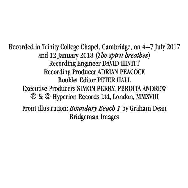 Owain Park, The Choir Of Trinity College, Cambridge, Stephen Layton : Choral Works (CD, Album)