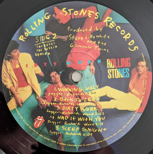 The Rolling Stones : Dirty Work (LP, Album, RE, RM, Hal)