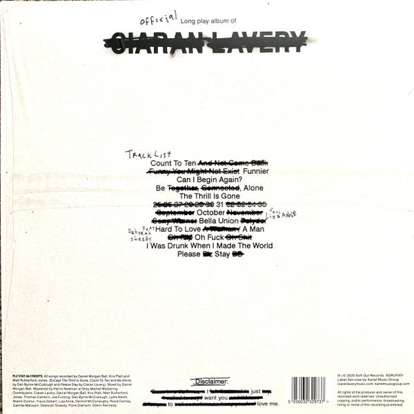 Ciaran Lavery : Plz Stay Bb (LP, Album, Mag)