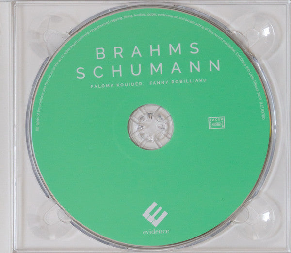 Johannes Brahms, Robert Schumann, Paloma Kouider, Fanny Robilliard : Brahms Schumann (CD, Album)