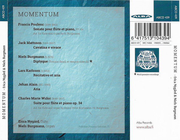 Erica Nygård, Niels Burgmann : Momentum (CD, Album)