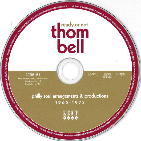 Thom Bell : Ready Or Not (Philly Soul Arrangements & Productions 1965-1978) (CD, Comp, Mono)
