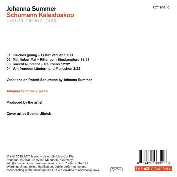 Johanna Summer : Schumann Kaleidoskop (CD, Album)