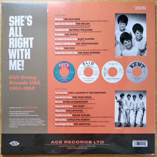 Various : She's All Right With Me! Girl Group Sounds USA 1961-1968 (LP, Comp, Mono, RM)