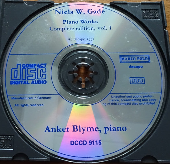 Niels Wilhelm Gade, Anker Blyme : Piano Music. Complete Edition – Vol. I (CD, Album)