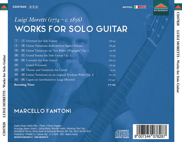Luigi Moretti - Marcello Fantoni : Works For Solo Guitar (CD, Album)