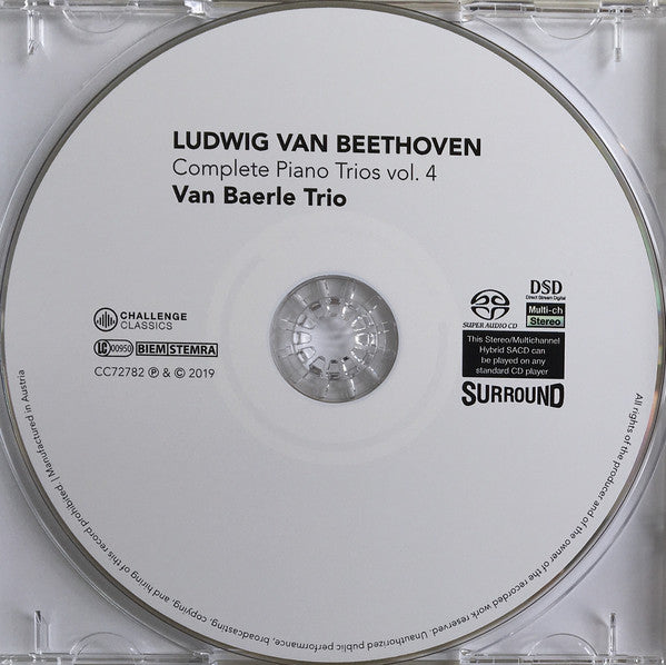 Ludwig van Beethoven, Van Baerle Trio : Complete Piano Trios Vol. 4 (SACD, Hybrid, Multichannel, Album, Sli)