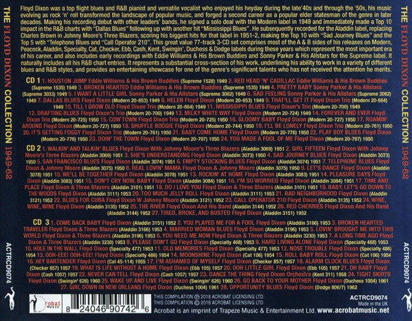 Floyd Dixon : The Floyd Dixon Collection 1949-62 (CD, Comp)