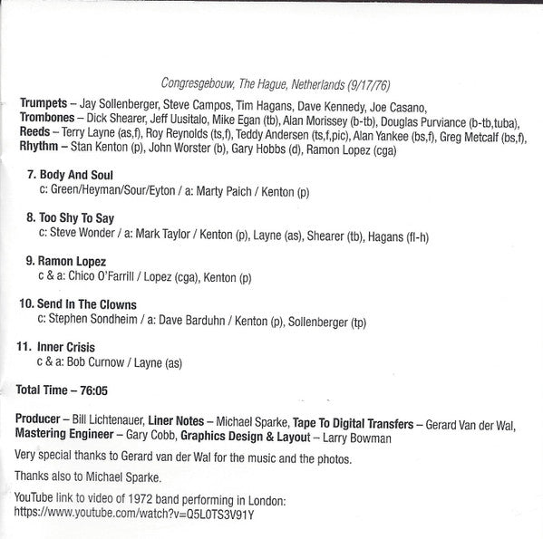 Stan Kenton And His Orchestra, Trinity Big Band, Trinity Alumni Big Band & Trinity Symphony Orchestra : Concert Impressions (2xCD)