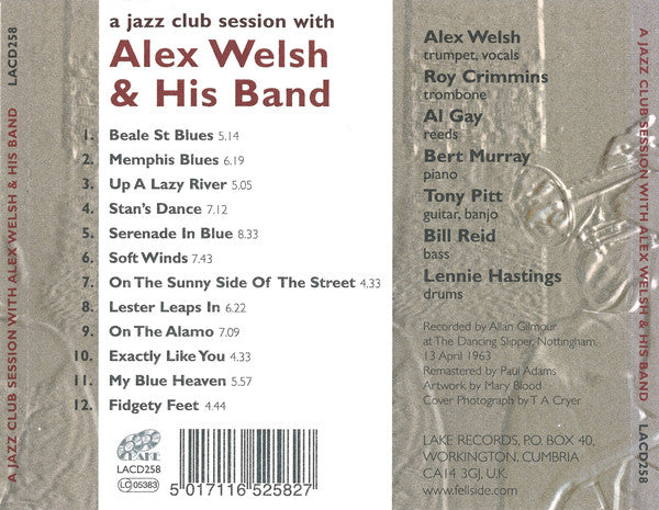 Alex Welsh & His Band : A Jazz Club Session With (CD, RM)