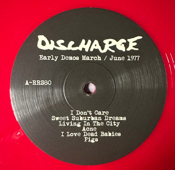 Discharge : Early Demos - March / June 1977 (LP, Comp, Ltd, RE, Red)
