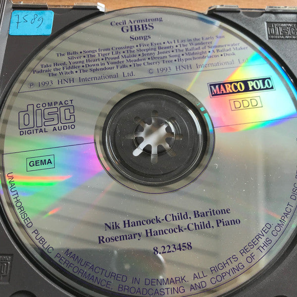 Nik Hancock-Child, Rosemary Hancock-Child : Cecil Armstrong Gibbs - Songs (CD, Album)