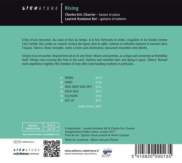Charles-Eric Charrier, Laurent Komlanvi Bel : Rising (CD, Album)