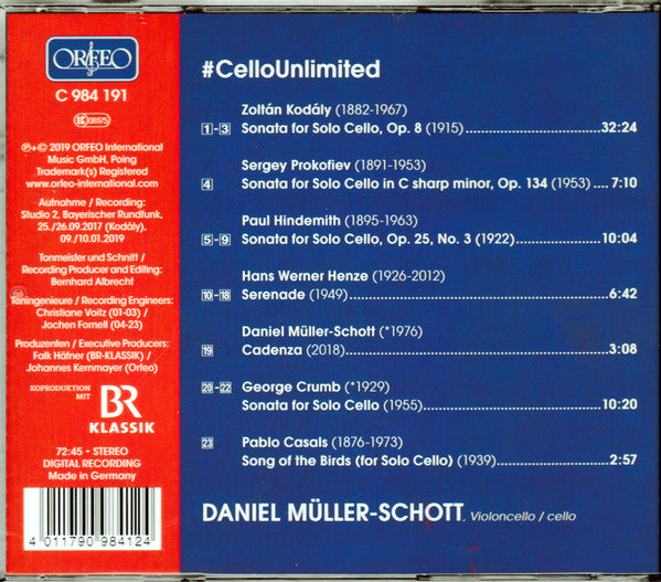 Daniel Müller-Schott : #CelloUnlimited (CD, Album)
