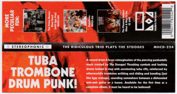 The Ridiculous Trio : Plays The Stooges (CD, Album)