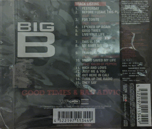 Big B (4) : Good Times & Bad Advice (CD, Album)