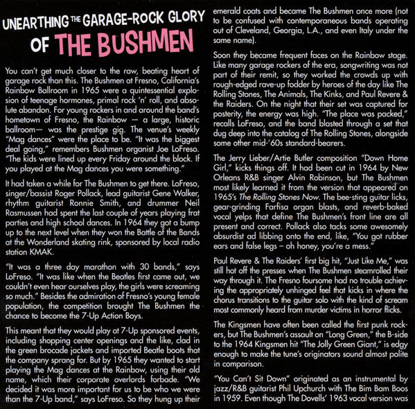 The Bushmen (7) : The Bushmen (CD, Album, Mono)