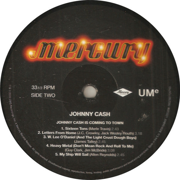 Johnny Cash : Johnny Cash Is Coming To Town (LP, Album, RE, RM)