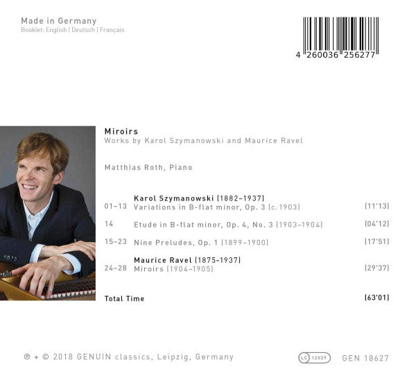 Matthias Roth (3) : Miroirs (CD, Album)