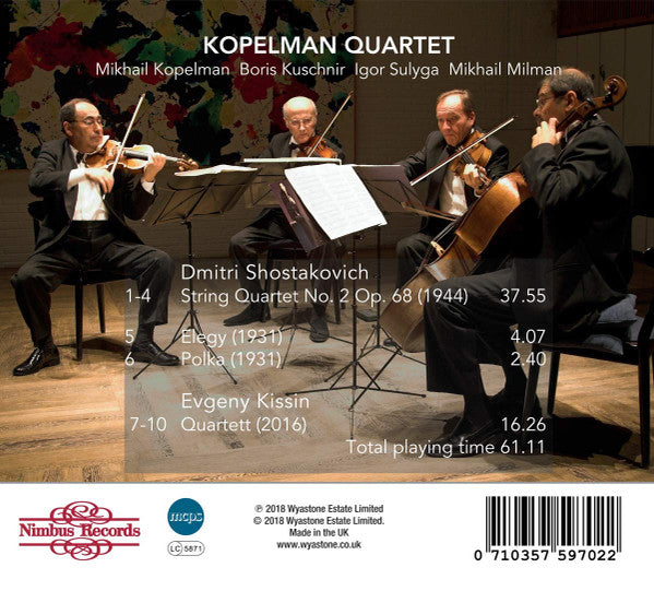 Kopelman Quartet, Dmitri Shostakovich, Yevgeny Kissin : Quartet No. 2; Quartett (CD, Album)
