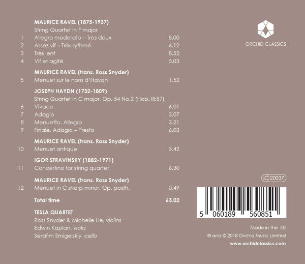Tesla Quartet, Joseph Haydn, Maurice Ravel, Igor Stravinsky : Haydn/Ravel/Stravinsky (CD, Album)