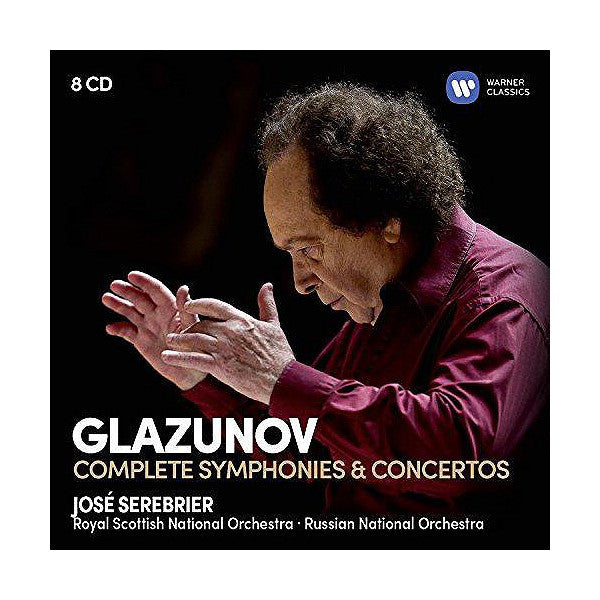Alexander Glazunov, Jose Serebrier, Royal Scottish National Orchestra, Russian National Orchestra : Complete Symphonies & Concertos (8xCD, Comp + Box, RE)