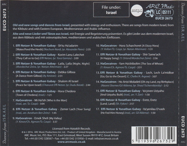 Various : Dances From Israël (CD, Comp)