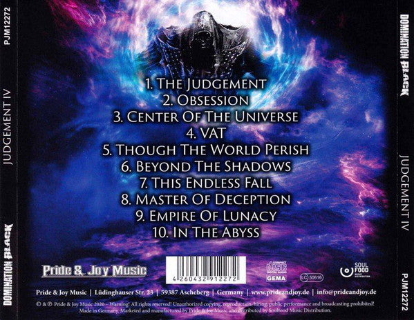 Domination Black : Judgement IV (CD, Album)