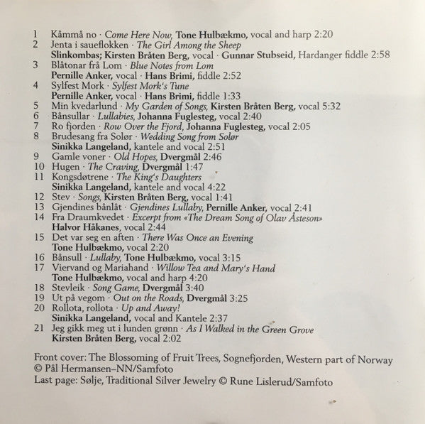 Various : Traditional Vocal Music (CD, Comp)