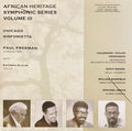 Paul Freeman (3), Chicago Sinfonietta, Katinka Kleijn : African Heritage Symphonic Series, Volume III (CD)