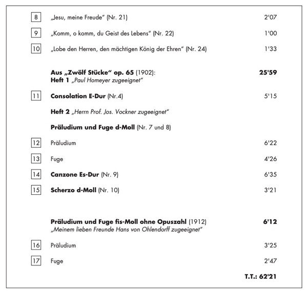 Max Reger, Gerhard Weinberger : Organ Works Vol. 5 (2xSACD, Hybrid, Multichannel, Album)