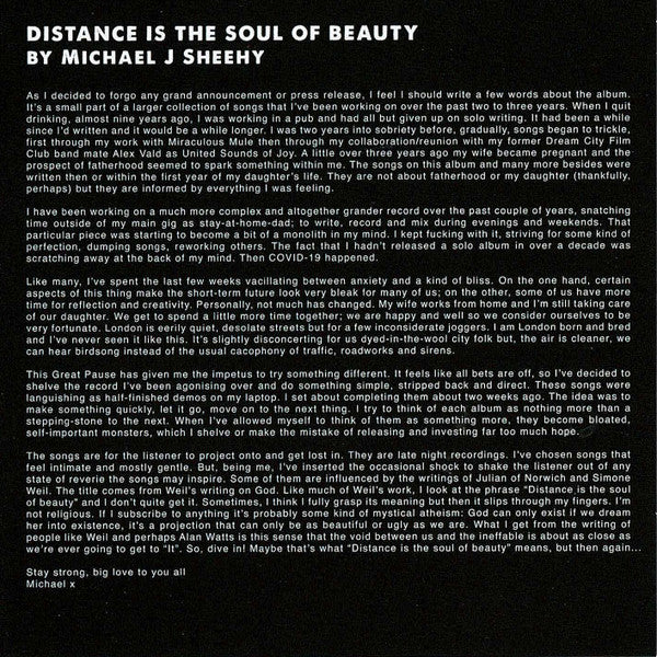 Michael J. Sheehy : Distance Is The Soul Of Beauty (CD, Album, Gat)
