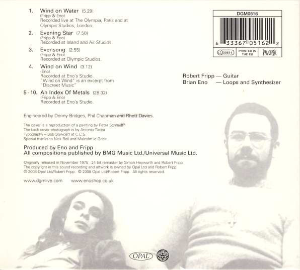 Fripp & Eno : Evening Star (CD, Album, RE, RM, Dig)