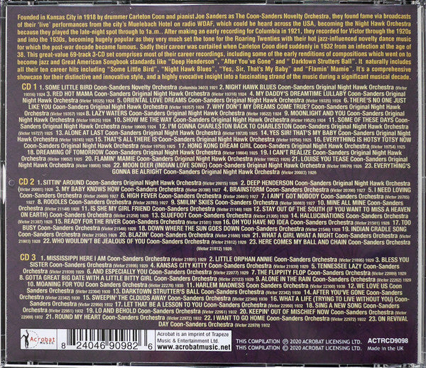 Coon-Sanders Original Nighthawk Orchestra : Collection 1921-32 (3xCD, Comp)