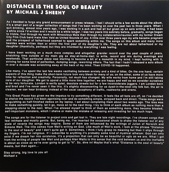Michael J. Sheehy : Distance Is The Soul Of Beauty (LP, Ltd)