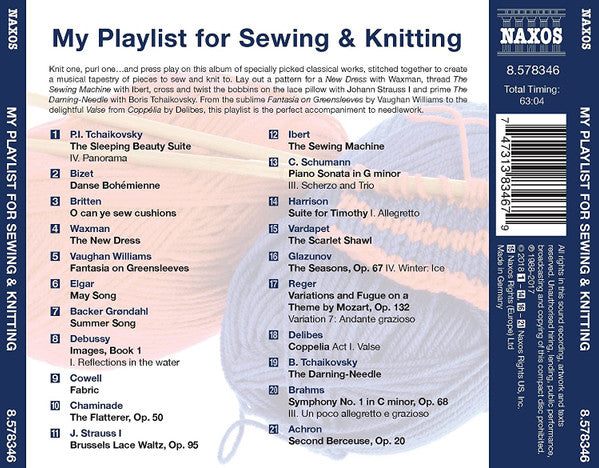 Various : My Playlist For Sewing And Knitting (CD, Comp)