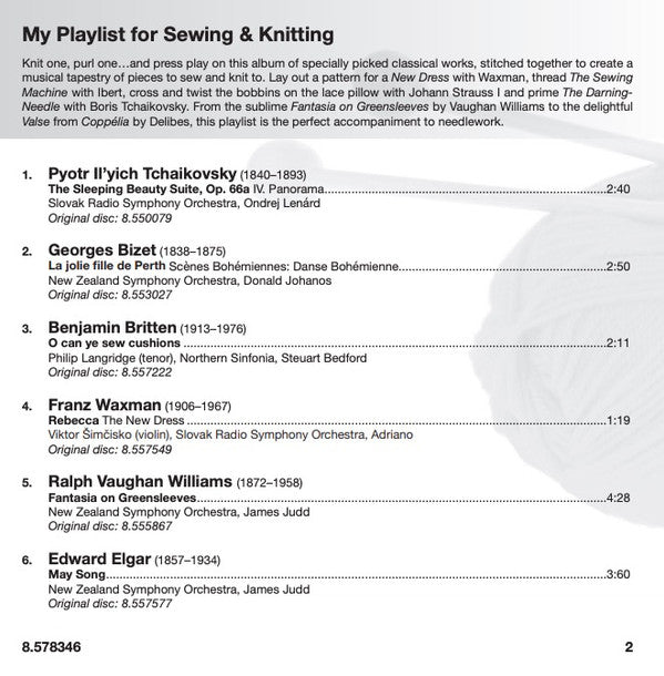 Various : My Playlist For Sewing And Knitting (CD, Comp)