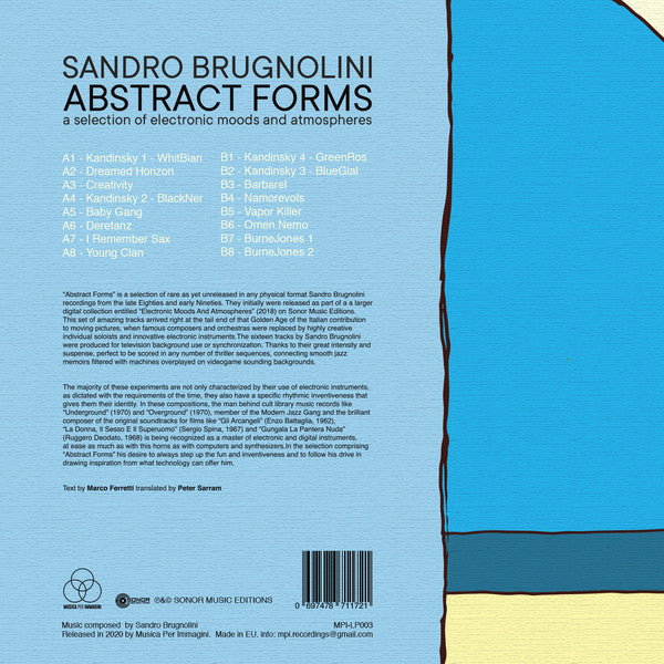 Sandro Brugnolini : Abstract Forms (A Selection Of Electronic Moods And Atmospheres) (LP, Ltd, RM)
