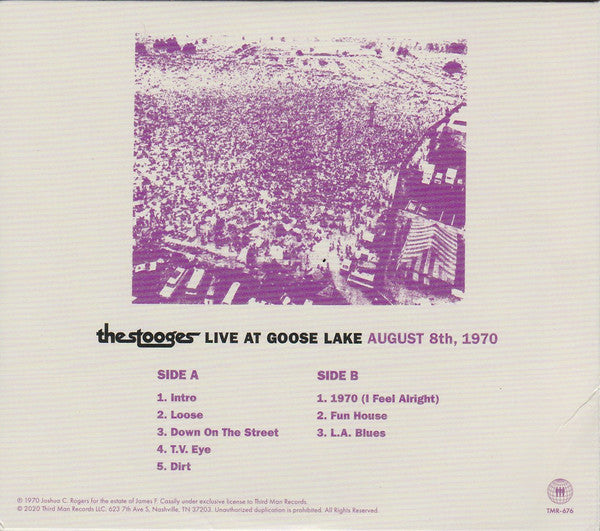 The Stooges : Live At Goose Lake (August 8th, 1970) (CD, Album)