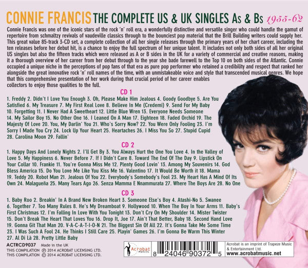 Connie Francis : The Complete US & UK Singles As & Bs 1955-62 (3xCD, Comp)