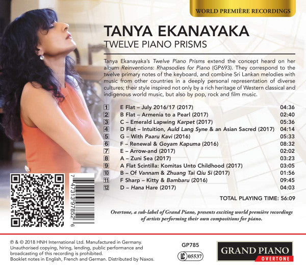 Tanya Ekanayaka : Twelve Piano Prisms (CD, Album)