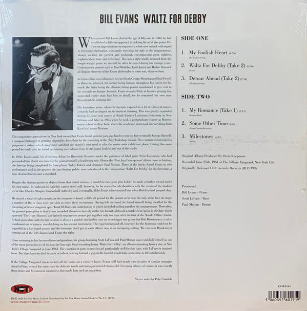 Bill Evans : Waltz For Debby (LP, RE, RP, 180)