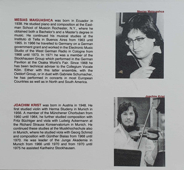 Mesias Maiguashca : Oeldorf 8 (CD, Album, RE, RM, Dig)