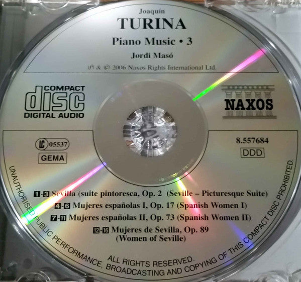 Joaquín Turina, Jordi Masó : Mujeres De Sevilla (Mujeres Españolas I And II • Sevilla) (CD)