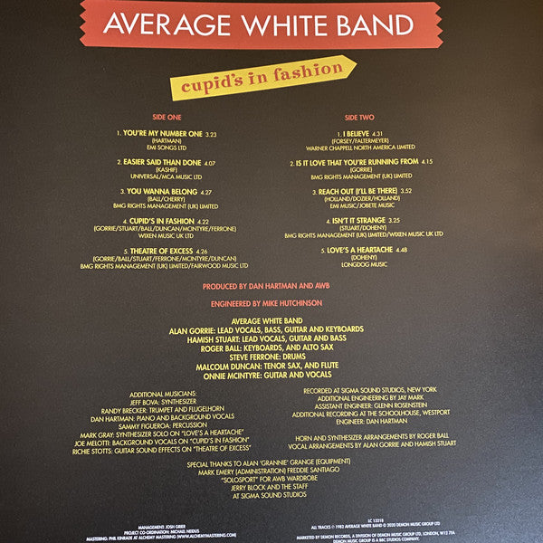 Average White Band : Cupid’s In Fashion (LP, RE, 180)