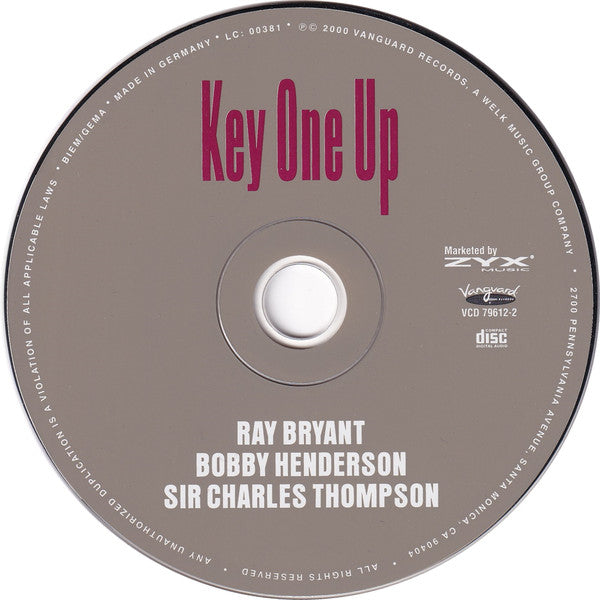 Bobby Henderson (2), Sir Charles Thompson Quartet, Ray Bryant, Jo Jones : Key One Up (CD, Comp)