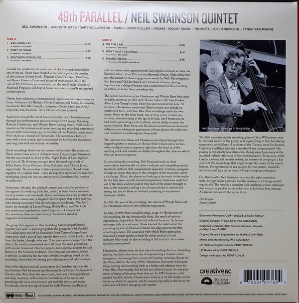 Neil Swainson Quintet : 49th Parallel (LP, Album, RE)