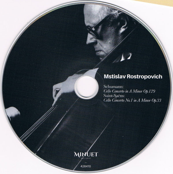 Mstislav Rostropovich, Robert Schumann, Camille Saint-Saëns : Schumann: Cello Concerto in A Minor Op. 129 / Saint-Saëns: Cello Concerto No. 1 in A Minor Op. 33 (CD, Album, Ltd, RM)