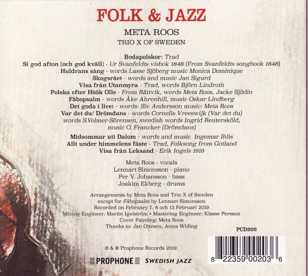 Meta Roos, Trio X : Folk & Jazz (CD, Album)